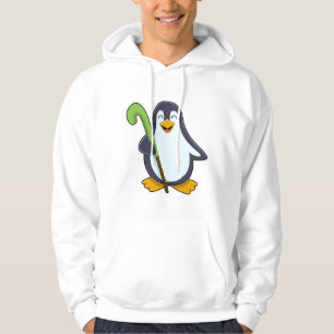 Penguin at Hockey with Hockey bat Hoodie