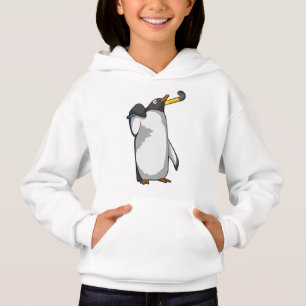 Penguin at Hockey with Hockey stick