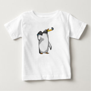 Penguin at Hockey with Hockey stick Baby T-Shirt