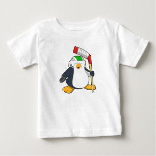 Penguin at Ice hockey with Ice hockey stick Baby T-Shirt