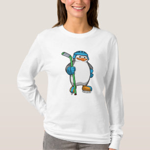 Penguin at Ice hockey with Ice hockey stick T-Shirt