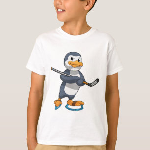 Penguin at Ice hockey with Ice hockey stick T-Shirt