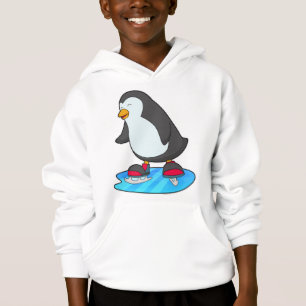 Penguin at Ice skating with Ice skates