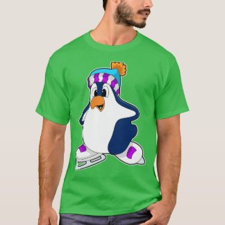 Penguin at Ice skating with Ice skates 2 T-Shirt