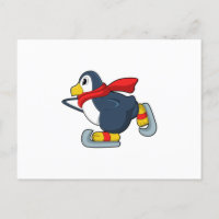 Penguin at Ice skating with Ice skates.PNG