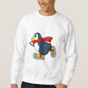 Penguin at Ice skating with Ice skates.PNG Sweatshirt