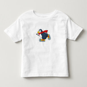 Penguin at Ice skating with Ice skates.PNG Toddler T-Shirt