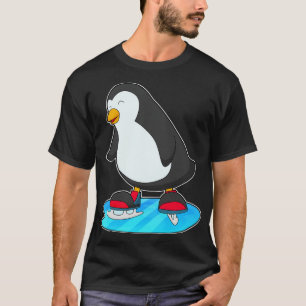 Penguin at Ice skating with Ice skates T-Shirt