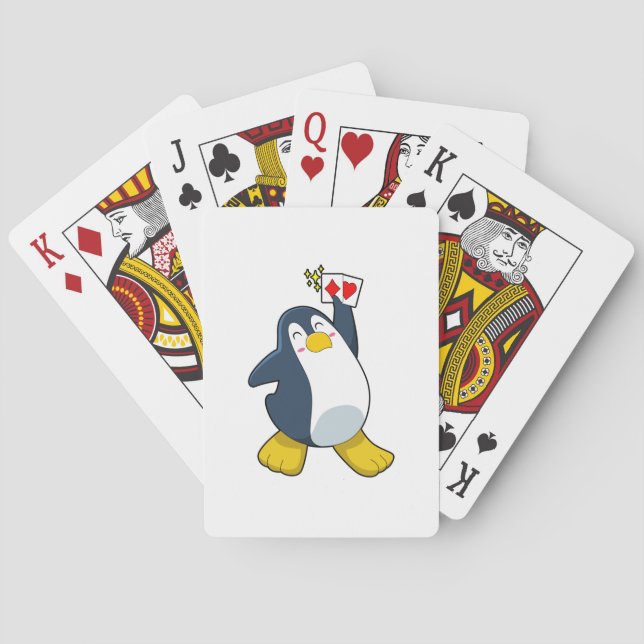 Penguin at Poker with Poker cards (Back)
