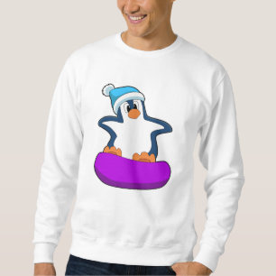Penguin at Snowboarding with Snowboard Sweatshirt