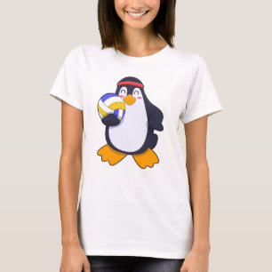 Penguin at Volleyball Sports T-Shirt