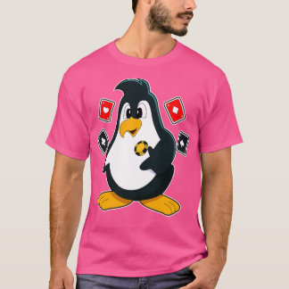 Penguin at with cards 2 T-Shirt