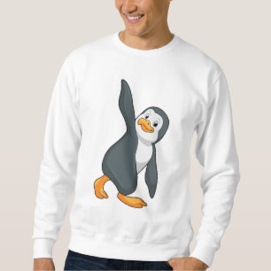 Penguin at Yoga Stretching exercise Sweatshirt