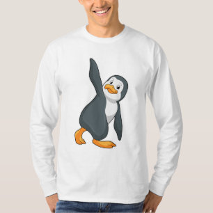 Penguin at Yoga Stretching exercise T-Shirt