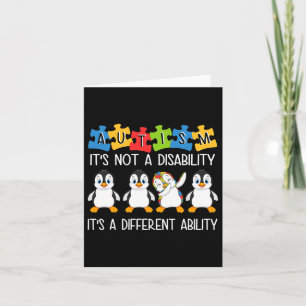 Penguin Autism Is Not A Disability It's A Differen Card
