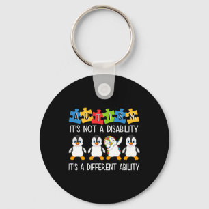 Penguin Autism Is Not A Disability It's A Differen Key Ring