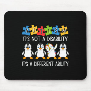 Penguin Autism Is Not A Disability It's A Differen Mouse Mat