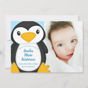 Penguin Baby Shower Invitation