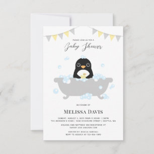 Penguin Baby Shower Invitation