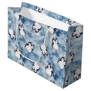 Penguin Baby Shower Large Gift Bag
