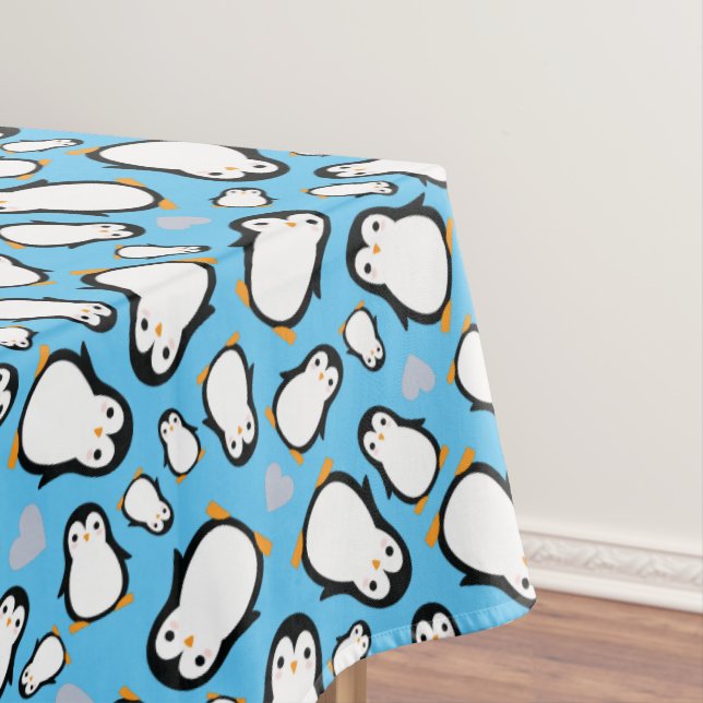 Penguin Baby Shower Tablecloth (In Situ)