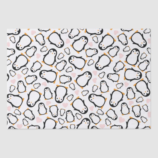 Penguin Baby Shower Tissue Paper (Front)