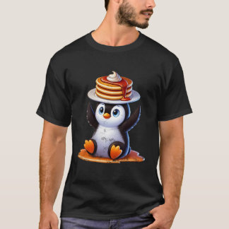 Penguin Balancing Pancakes T-Shirt