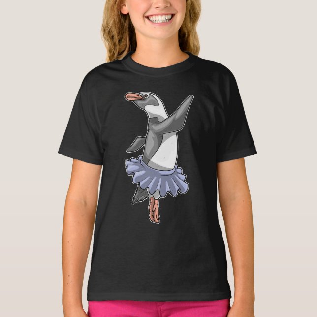 Penguin Ballerina Ballet Dance T-Shirt (Front)