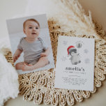 Penguin Balloon Photo 1st Birthday Invitation<br><div class="desc">A sweet watercolour penguin holding a balloon,  ideal for your winter 1st Birthday Party! You can change the number in the balloon as well as all of the text in this design,  plus add your own photo to the back.</div>
