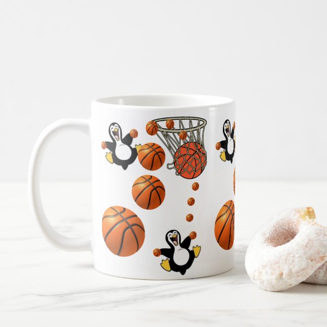 Penguin Basketball Net Mug (With Donut)