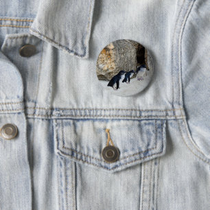 Penguin Beach House,    6 Cm Round Badge