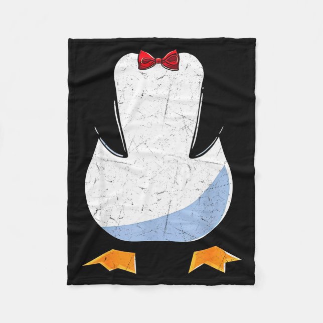 Penguin Belly Men Women Kids Penguin Costume  Fleece Blanket (Front)