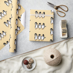 Penguin Best Friends Graduation Wrapping Paper