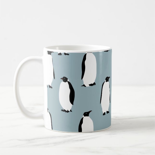 Penguin Bird Animal Cute Pattern Coffee Mug (Left)