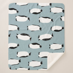 Penguin Bird Animal Cute Pattern Sherpa Blanket
