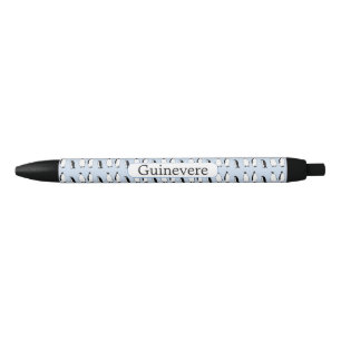Penguin Bird Blue Animal Polar Winter Personalised Black Ink Pen