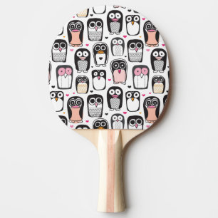 penguin bird illustration background ping pong paddle