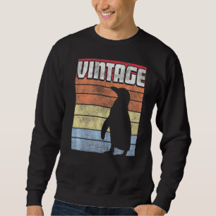 Penguin Bird Retro Style Vintage 70s 80s 90s Men W Sweatshirt