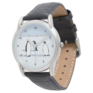Penguin Bird Snow Cool Blue Penguin Lover Gift  Watch
