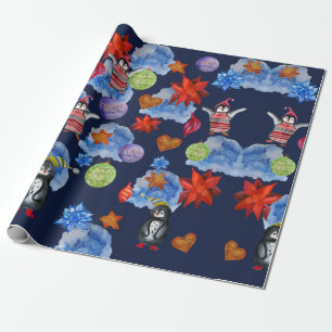Penguin  Birds Wrapping Paper