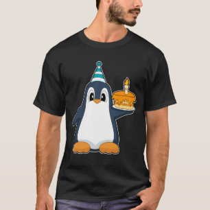 Penguin Birthday Candle Cake T-Shirt