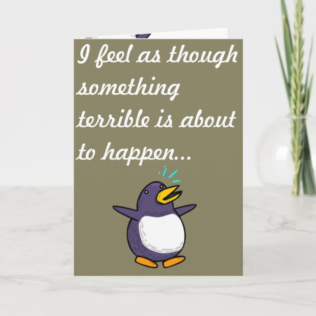 Penguin Birthday Card (Front)