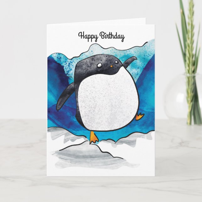 Penguin Birthday Card (Front)