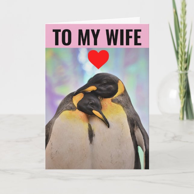 PENGUIN BIRTHDAY CARD FOR WIFE (Front)