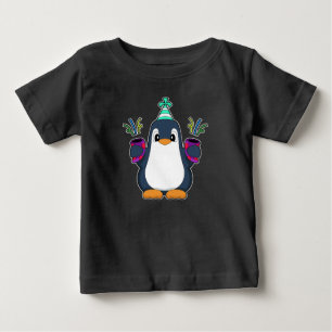 Penguin Birthday Confetti Baby T-Shirt