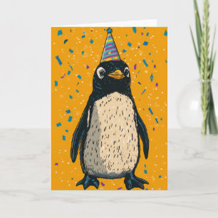 Penguin Birthday Party Greeting Card 