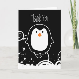 Penguin {Blank} Thank You Greeting Card