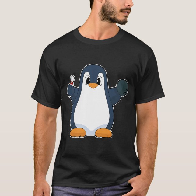 Penguin Bowling Bowling ball T-Shirt (Front)