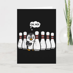 Penguin Bowling Ns Oh No Funny Bowler Player Men W Card