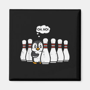 Penguin Bowling Ns Oh No Funny Bowler Player Men W Magnet